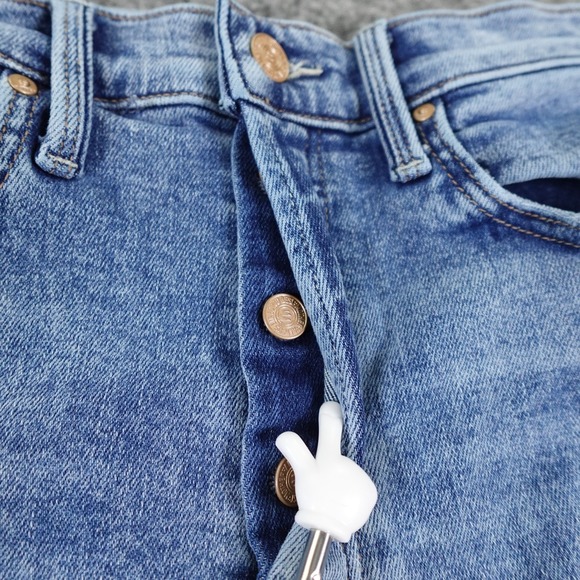 Mother Jeans‎ Womens 26 The Tomcat Ankle Fray Mid Rise Denim Raw Hem On The Road - Picture 7 of 16